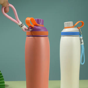 แก้วน้ำกีฬาสแตนเลสสองชั้นแบบเรียบง่ายพร้อมฝาปิดใหม่ชุดของขวัญเป็นของขวัญแบบสุญญากาศสำหรับนักธุรกิจใช้ภายนอกอาคาร - Product Image 4