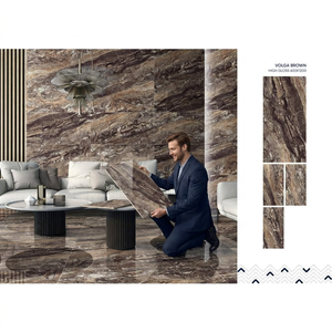 Azulejos de Porcelana Vitrificada Digital Negra Grafito 600x1200mm con Acabado Pulido Efecto Mármol para Pisos y Paredes Interiores - Product Image 6