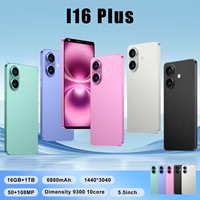 Téléphone portable 100% original 16 Plus avec écran OLED HD de 6,7 pouces 120 Hz, LTE 5G, double SIM, 8 Go de RAM, débloqué d'usine, appareil photo avancé