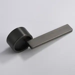 Pegangan Pintu Kualitas Tinggi Zinc Alloy Hitam Matte Pegangan Pintu Kamar Tidur Minimalis Modern