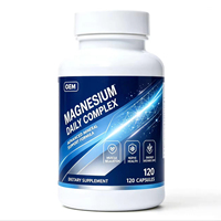 Cápsulas de Glicinato de Magnesio OEM, 60 Unidades, Fórmula de Nutrientes Minerales para Uso Diario en la Dieta, Suministro y Cuidado con Etiqueta Personalizada