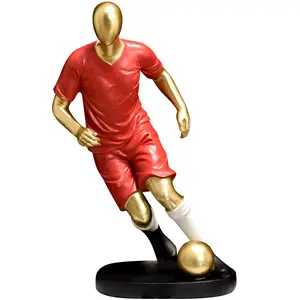 Figuritas decorativas creativas de estilo nórdico, miniaturas de jugador de fútbol, accesorios de decoración para el hogar y la sala de estar, regalo de Navidad