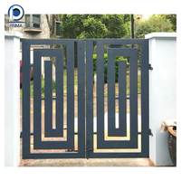 Puerta Plegable de Suspensión Abierta para Patio, Venta al por Mayor de Fábrica Prima, Nuevo Modelo, Conjunto de Puerta para Patio, Valla de Entrada para Patio, Aluminio