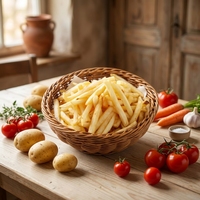 Groothandel goedkope fabrieks prijs 7*7mm diepvries friet zoete zachte aardappelreepjes verpakking