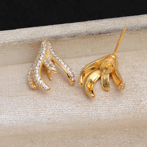 S925 Silver Long Tassel <b>Earrings</b> <b>Holder</b> DIY Accessory for Pearl Jewelry Blue Zirconium 9-11 JG5988 Jewelry Findings Components - Product Image 4