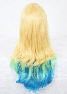 Peluca de Cosplay de Kobayashi <span class=keywords><strong>Maid</strong></span> <span class=keywords><strong>Dragon</strong></span> Lucoa al por Mayor, 80 cm de Largo, Ondulada, Color Mixto, Sintética, Resistente al Calor, para Anime - Product Image 6