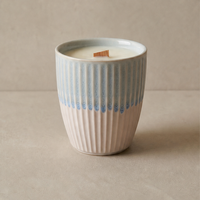 Bougie parfumée bleu poussière créative de luxe, étiquette privée personnalisée, bougie d'aromathérapie pour la décoration de la maison