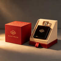 Boîte à parfum minimaliste en papier avec design minimaliste pour marque de parfum, logo personnalisé
