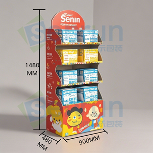 Foldable Corrugated Paper <b>Display</b> Rack Retail Store <b>Cardboard</b> Promotion <b>Stand</b> - Product Image 1