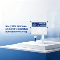 Capteur d'ammoniac NH3 Modbus RTU RS485, détecteur intégré de température et d'humidité pour l'élevage et l'industrie