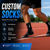 Chaussettes de sport unisexes en tissu éponge tricoté de bonne qualité, avec semelle coussinée, personnalisables avec logo, pour la randonnée et la course, mi-mollet