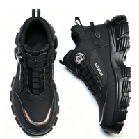 Chaussures de sécurité pour hommes, bottes de travail, bouton rotatif, imperméables, pour la randonnée en hiver, construction, anti-écrasement, anti-perforation, embout en acier