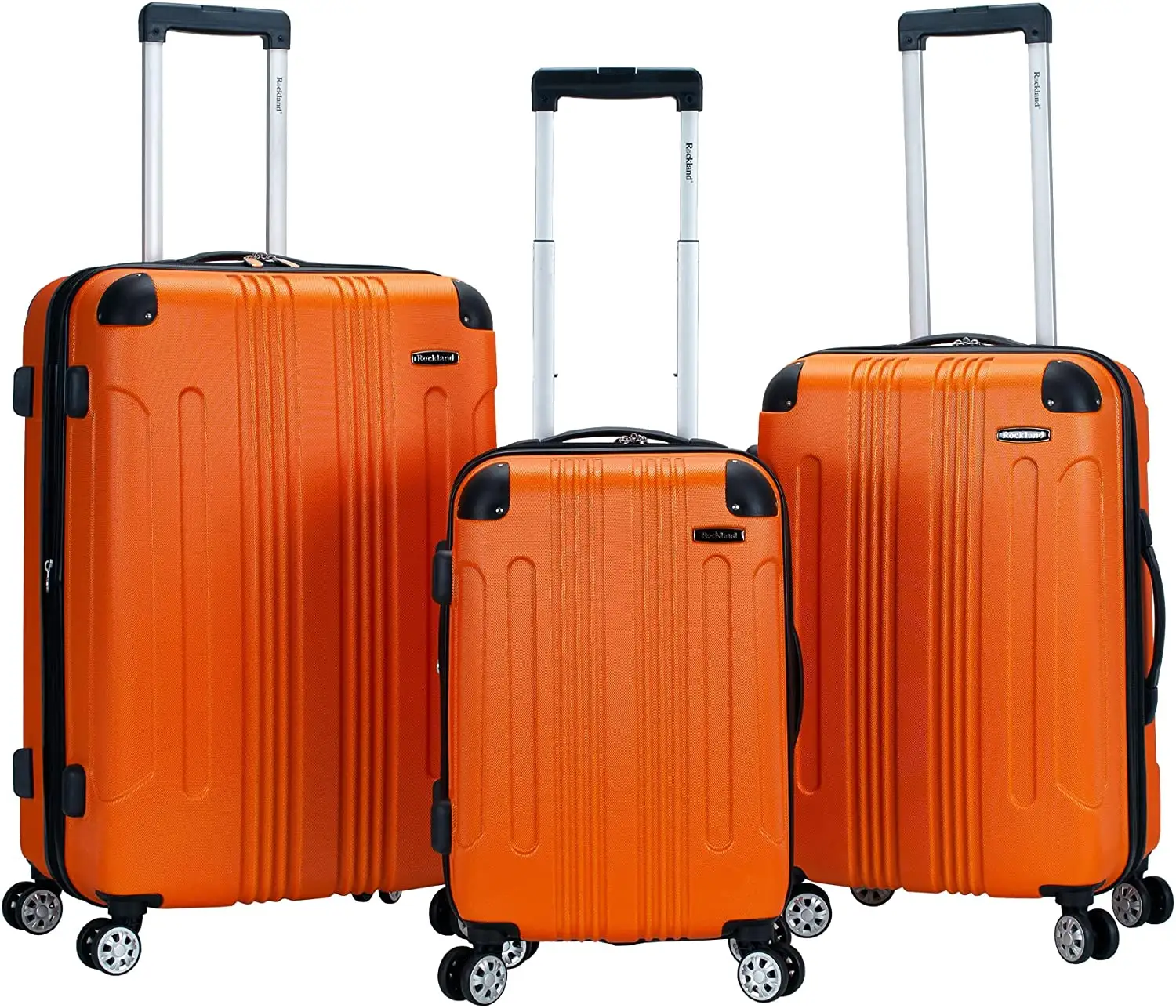 Klasik bagaj taşımak seyahat çantaları bavul bagaj setleri arabası çanta seti ABS sert kabuk bavul ile çıkrık