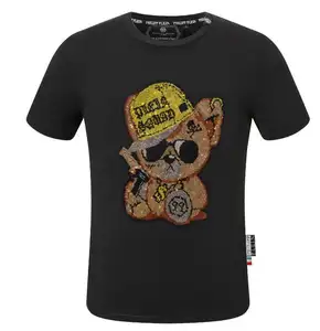 Moda PLEIN nuovo Design creativo uomo Hip Hop t-shirt Casual di alta qualità nuove magliette