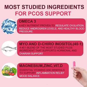 Cápsulas de Hormonas Felices para Mujeres OEM/ODM, Multivitamínico para PCOS, Inositol, Omega 3, Hormonal - Product Image 4