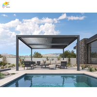 Gazebos de jardin modernes de luxe en aluminium avec toit en métal imperméable, gazebos et pergolas en aluminium 3x3 3x4 6x3 pour l'extérieur
