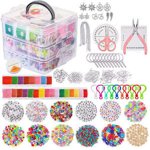 DIY pour <span class=keywords><strong>Amazon</strong></span> Explosions Collier de <span class=keywords><strong>perles</strong></span> Accessoire Boîte à bijoux à trois couches avec lettre Étoile Coeur de pêche <span class=keywords><strong>Perles</strong></span> dispersées mm - Product Image 6