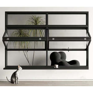 Ventana abatible de aluminio, ventana corredera de aluminio de aleación de doble acristalamiento, diseño de marco de ventana de aluminio en China - Product Image 2