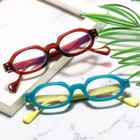 2025 classes femmes hommes bleu lumière bloquant lunettes petit polygone mode vert léopard Patchwork cadre lunettes pour décoratif