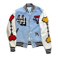 Blouson de baseball ample pour homme, style universitaire, nouvelle collection Printemps/Automne 2025 - Style streetwear, design patchwork color-block, léger et tendance
