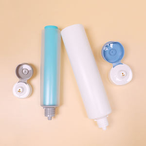 Tube en plastique personnalisé à double chambre en forme de pétale avec rabat à vis pour diverses applications - Product Image 1