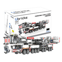 Ubricks E1001 9177PCS Série Ingénierie 2024 Liebherr 11200 Grue Mobile Modèle de Blocs de Construction Jouet Technique Cadeau de Festival