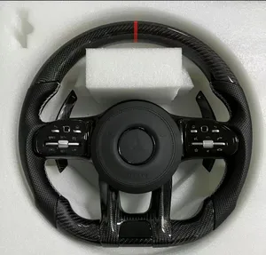 Auto Steering Wheel Hot Selling For Mercedes-Benz A B C E G GLA GLC GLE GLK Personal Customization Carbon Fiber LED Leather