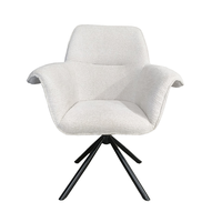 Chaise d'appoint moderne tuftée de haute qualité avec cadre en métal peint noir pour salon chambre ou salle à manger pour cuisine