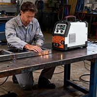 Soudeuse à onduleur IGBT 220V à flux MIG/Lift Tig/Stick 3-In-1 Soudeuse multiprocessus Machine à souder MIG