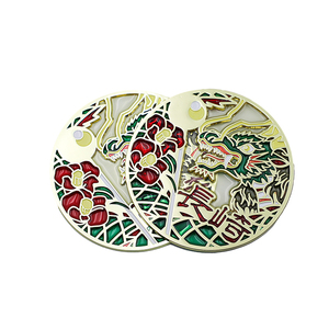 แผ่นรองแก้วโลหะอัลลอยด์สังกะสีเคลือบอีพ็อกซี่แบบกำหนดเองขายส่งคุณภาพสูง ของที่ระลึกสถานที่สำคัญในเมือง พิพิธภัณฑ์ ของขวัญ ของที่ระลึก แผ่นรองแก้วกาแฟ ชา - Product Image 1