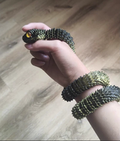 Figurine de Vipère Articulée Lumineuse Imprimée en 3D, Modèle de Serpent Réaliste en Plastique 60CM, Cadeau de Présentation