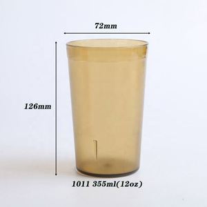 Gobelets réutilisables en plastique SAN sans BPA, 12 oz (355 ml), personnalisables avec logo, étanches, écologiques, recyclables, pour le camping, best-sellers - Product Image 1