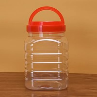 Récipient pour aliments secs transparent en plastique à prix d'usine avec couvercles cuisine distributeur de céréales durables bocaux de stockage de haricots de riz