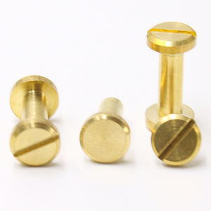 शिकागो पेंच गर्म बेच m4 फ्लैट सिर पीतल पुस्तक शिकंजा 5mm मेनू पेंच - Product Image 4