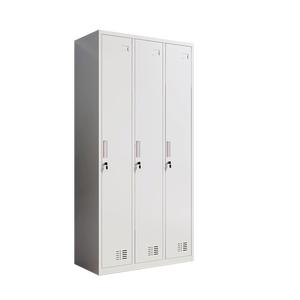 Casillero de acero para personal escolar de 3 puertas, armario de hierro, armario de almacenamiento de acero, vestuario, armario de almacenamiento de ropa, gimnasio - Product Image 3