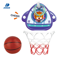 Jeu de sport 2 en 1 Tableau de score électronique Jouet de basket-ball Cartoon Rocket Hanging Basketball Board Toy with Ferrule Game