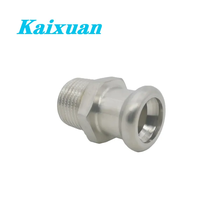 stainless steel custom casting press fitting ss304 316 male threaded pipe nipple for plumbing press fitting