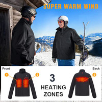 Veste coupe-vent unisexe d'hiver 3 en 1 en polaire, chaude, imperméable, zippée, pour la randonnée, le camping, la montagne, en softshell, résistante au vent
