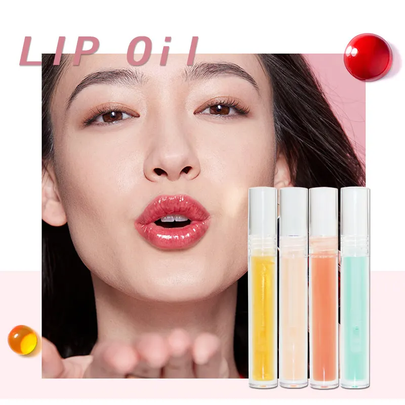 Lip Gloss Pemadat Bibir, Kosmetik Riasan Pemadat Bibir Organik Label Pribadi Minyak Bibir