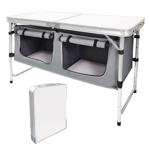 Table de pique-nique moderne pour cour, vente en gros d'usine, personnalisable, multifonctionnelle, pliable pour l'extérieur, avec quatre chaises - Product Image 1