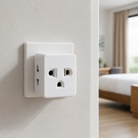 Adaptateur de prise universel rotatif en laiton industriel, double prise six trous, trois sorties, norme vietnamienne, convertisseur de courant un-vers-trois, vente en gros