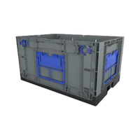QS EUO logistique caisse en plastique de Style solide 600*400*230mm boîte de rangement pliable épaissie recyclable et empilable