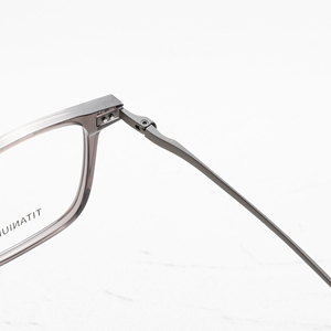 Gafas de titanio rectangulares con montura completa, color marrón sólido, anti-UV, ligeras, unisex, para adultos, monturas para corrección de la visión - Product Image 4