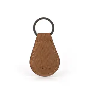 Porte-clés d'accessoires de voiture en métal avec logo personnalisé Chaîne en cuir pour hommes d'affaires Porte-clés en cuir véritable à la mode