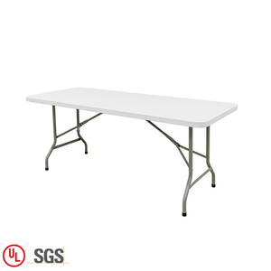 Buena calidad <span class=keywords><strong>6</strong></span> pies mesa plegable boda plegable al por mayor blanco al aire libre de plástico Camping mesa plegable - Product Image 3