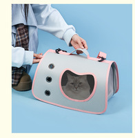 Sac de transport pour animaux de compagnie en forme de cœur, sac à main de voyage pour petits chiens et chats avec œillets de ventilation, bandoulière réglable