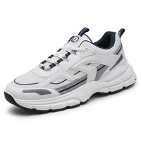 Chaussures de course d'été blanches pour hommes, respirantes, en maille PU, à lacets, style universitaire, pour la marche en extérieur, semelle intermédiaire en EVA, semelle extérieure en caoutchouc