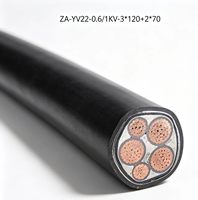 ZA YJV22 0,6~1kV 3*120+2*70mm² A-Klasse Flammhemmendes Kupfer XLPE Stahlband-Armiertes Stromkabel