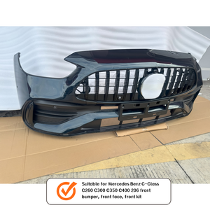 Kit pare-chocs avant d'occasion d'origine | Plastique haute condition | Remplacement pour les modèles Benz <span class=keywords><strong>AMG</strong></span> W206 Classe C <span class=keywords><strong>C220</strong></span> C260 C300 206 - Product Image 4