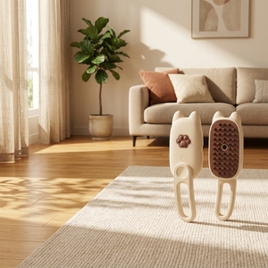 Brosse à poils pour animaux de compagnie 3-en-1 de luxe en plastique portable et écologique, peigne vapeur, éliminateur de poils et <span class=keywords><strong>spray</strong></span> de toilettage multifonction pour chiens et chats - Product Image 3